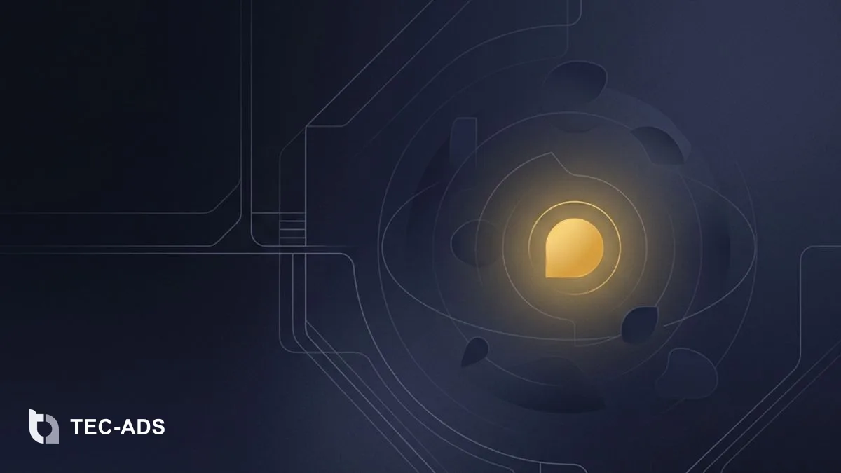 Abstract graphic showing interconnected navy modules representing a playbook system connected by a gold throughline.